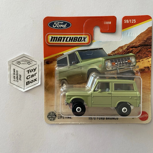 2025 MATCHBOX #59 - 1970 Ford Bronco (Green - Short Card - Unopened) B19g