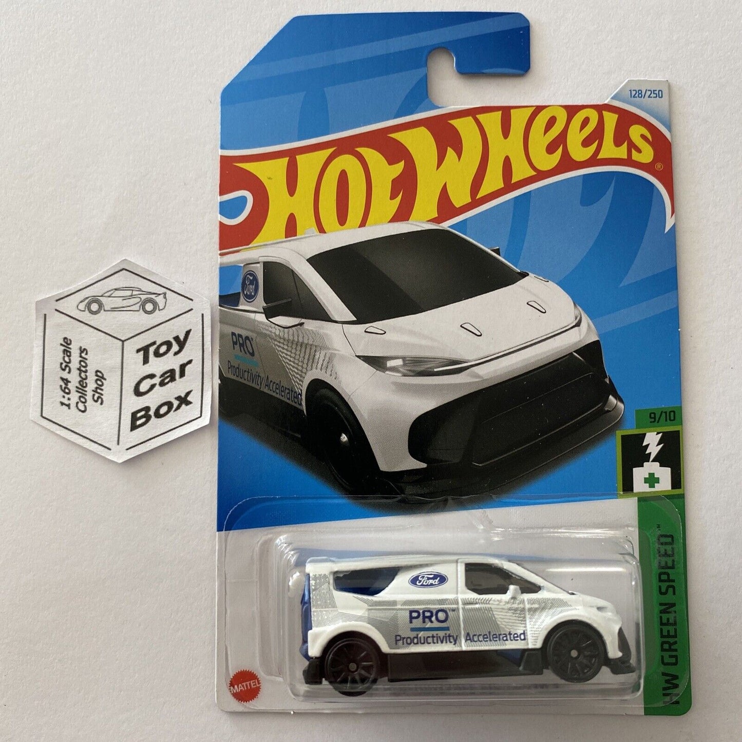 2024 HOT WHEELS #128 - Ford Transit Supervan 4 (White #9 Green Speed - Long) A80