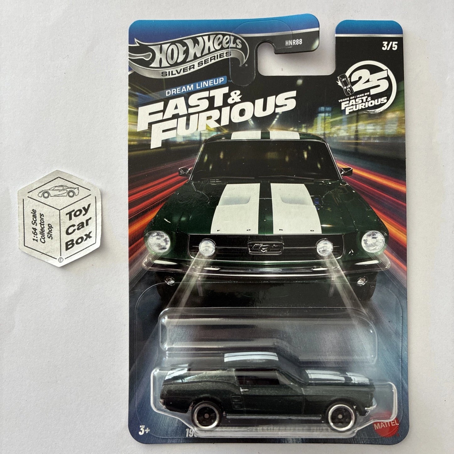 2026 HOT WHEELS Fast & Furious - 1967 Ford Mustang Custom (Green - Dream Lineup) D61g