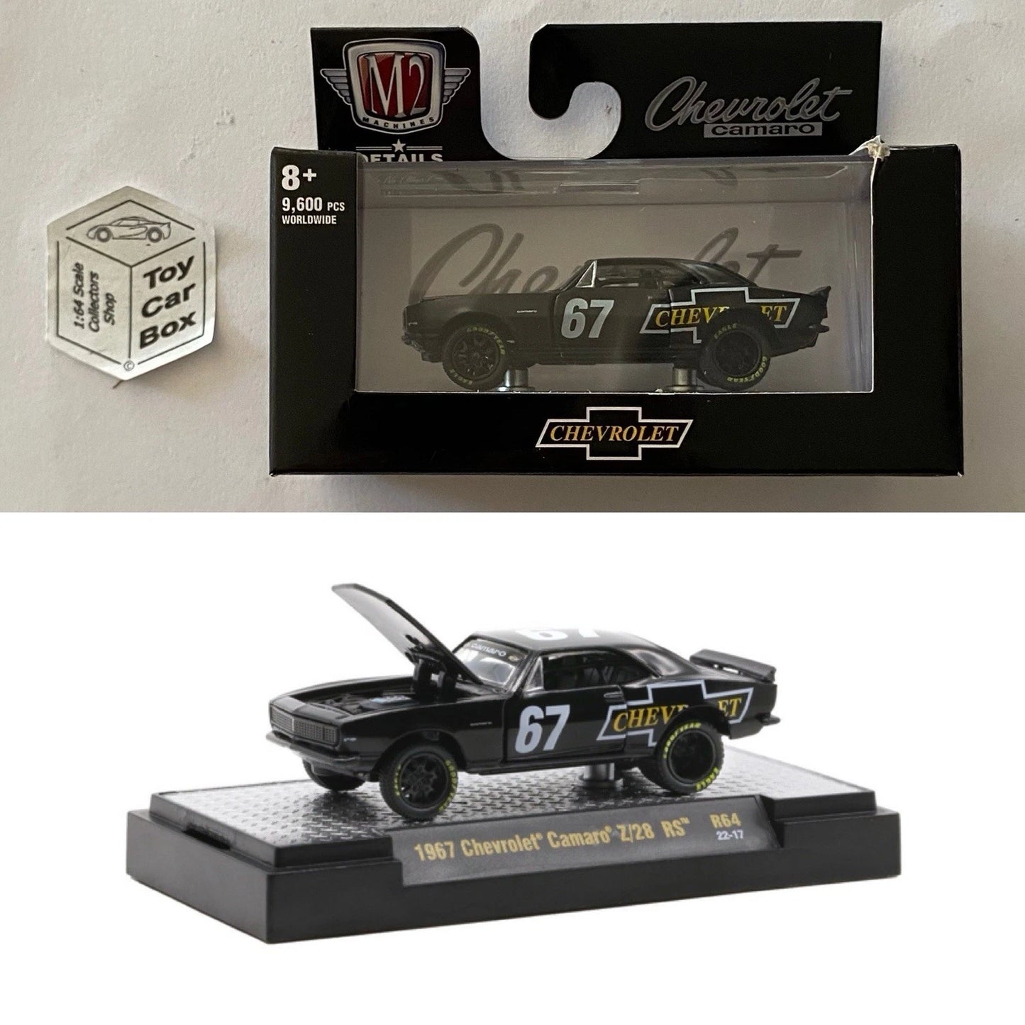M2 MACHINES - 1967 Chevy Camaro Z/28 RS (Black - Detroit Muscle R64) L92g