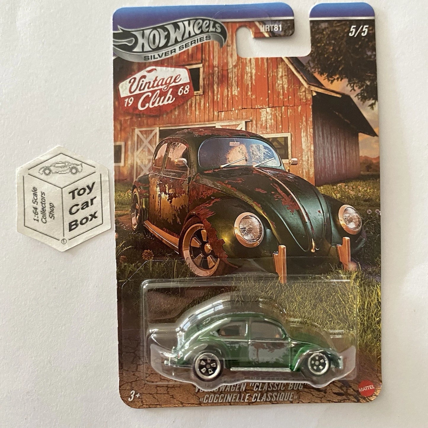 2025 HOT WHEELS Vintage Club - Volkswagen Classic Bug (#5 Silver Series) D00