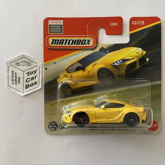 2025 MATCHBOX #43 - 2023 Toyota GR Supra (Yellow - Short Card - Unopened) B19g