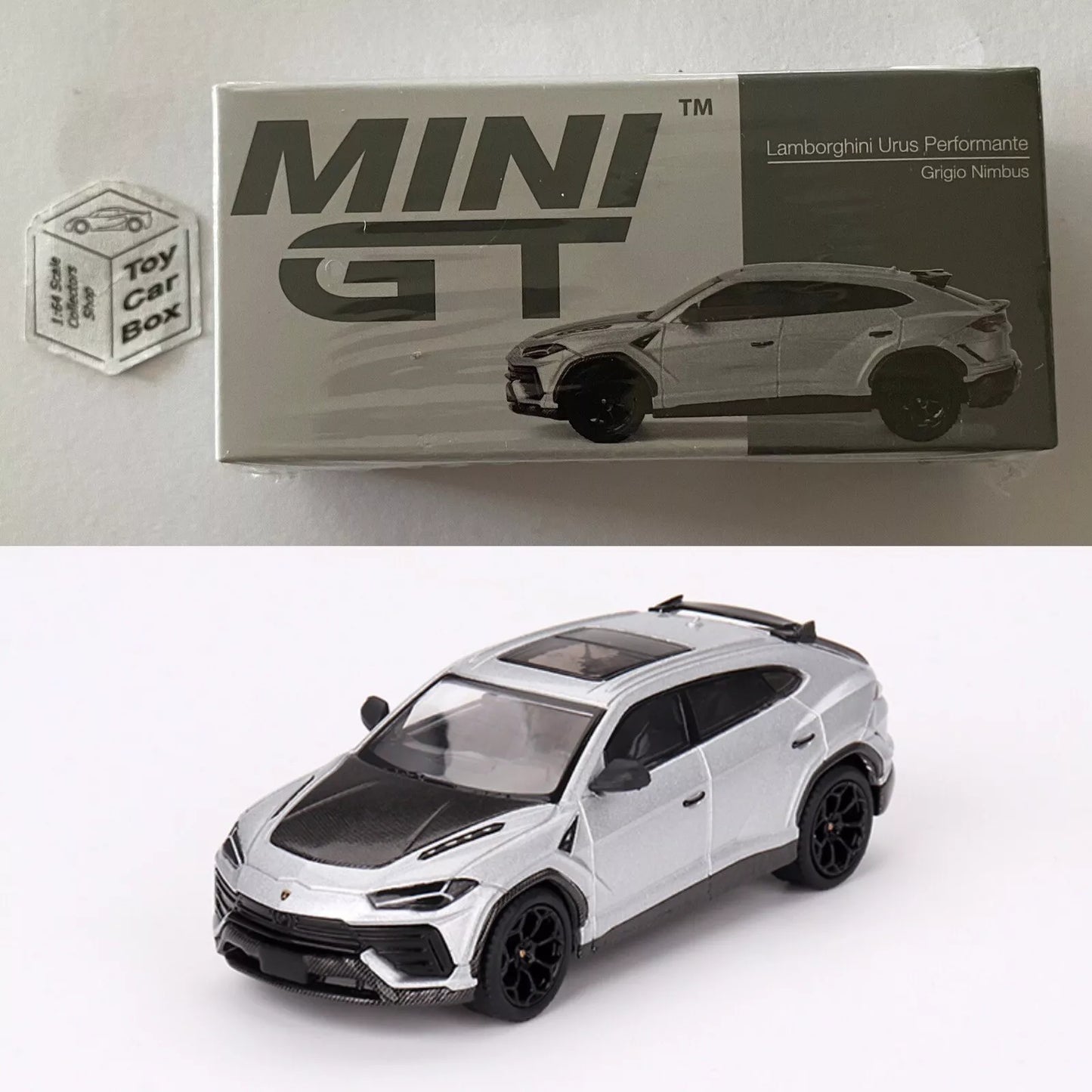 Mini GT #747 - Lamborghini Urus Performante (Grigio Nimbus - 1/64 Boxed) L75g