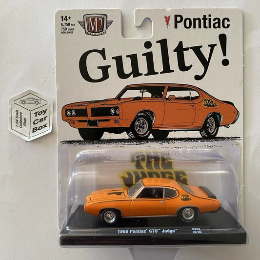 M2 MACHINES - 1969 Pontiac GTO Judge (Orange - Auto-Drivers R127 - 1:64) L92g