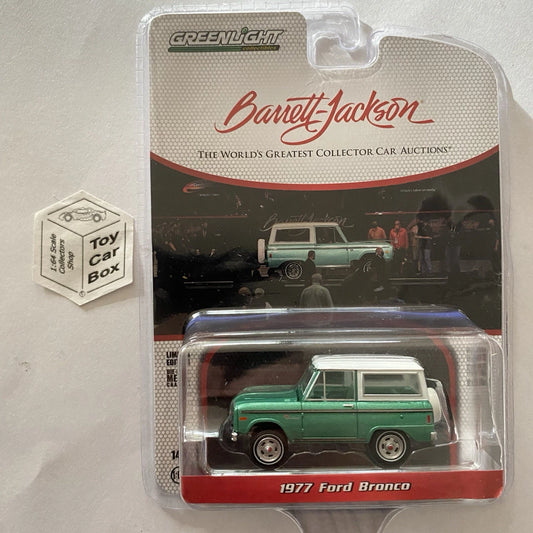 GREENLIGHT - 1977 Ford Bronco (Green - Barrett Jackson Series 9) I80g