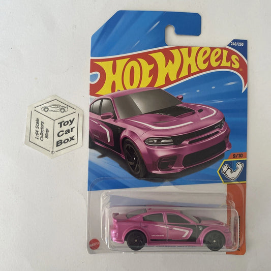 2025 HOT WHEELS #240 - ‘20 Dodge Charger Hellcat (Pink #9 Muscle Mania) A80