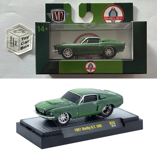 M2 MACHINES - 1967 Shelby Mustang GT500 (Green - Ground Pounders R32) L92g