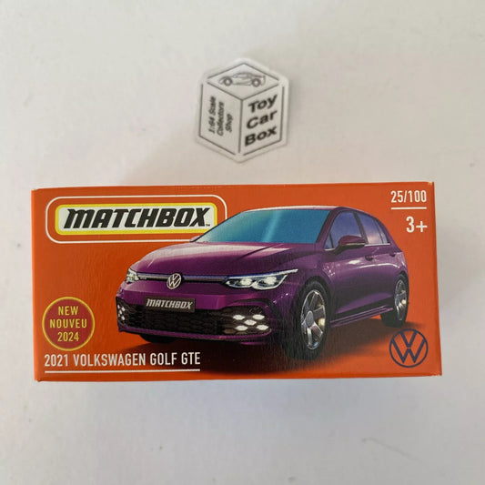 2024 MATCHBOX #25 - 2021 Volkswagen Golf GTE (Purple - Power Grab) B80