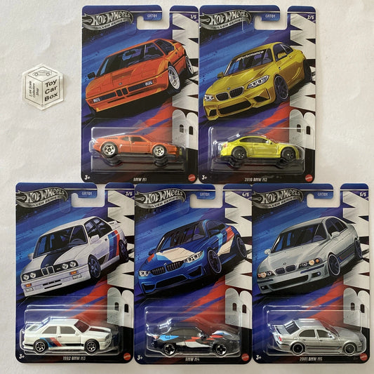 2025 HOT WHEELS BMW 5 Car Silver Series Set (Inc. M1, M2, M3, M4 & M5) S25