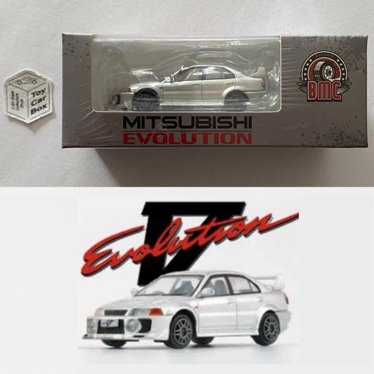 BM CREATIONS - Mitsubishi Lancer Evolution V & VI (1:64 - Silver - RHD) N75g