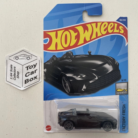 2022 HOT WHEELS #183 - Aston Martin V12 Speedster (Black - Long Card) B00