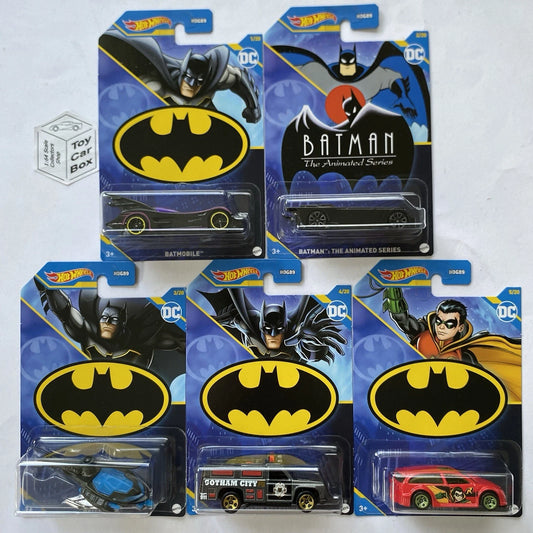 2025 HOT WHEELS - Batman 5 Car Set (Inc. Batmobile & Batcopter - HDG89-939E) Yg