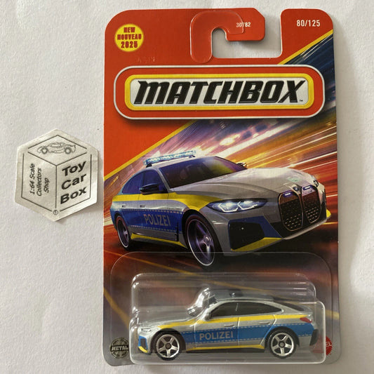 2025 MATCHBOX #80 - 2023 BMW i4 Police Sedan (Polizei - Long Card) B64