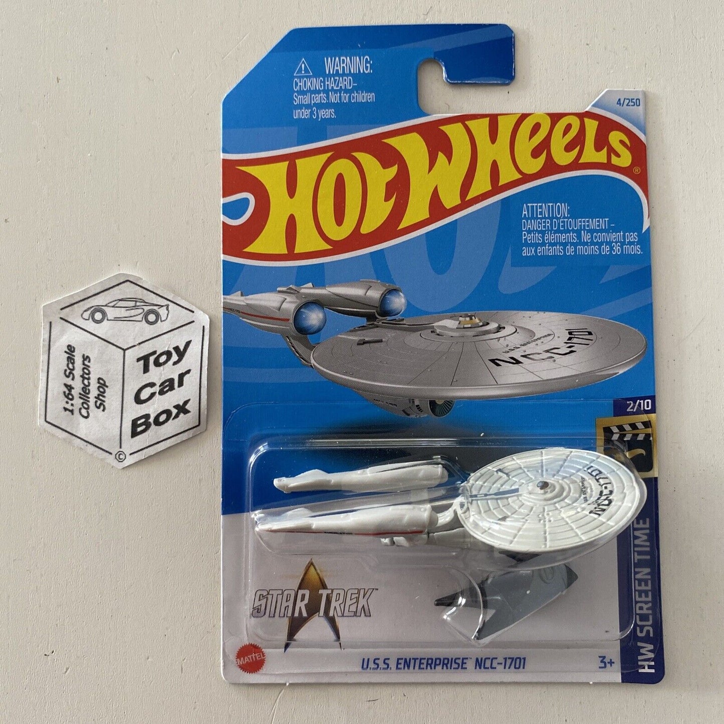 2024 HOT WHEELS #4 - Star Trek USS Enterprise (#2 Screen Time - Long Card) A80