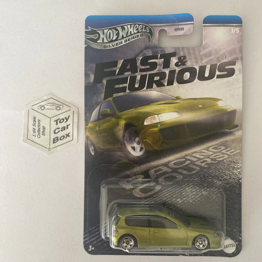 2025 HOT WHEELS Fast & Furious - Honda Civic EG (Green #1 Racing Course) C60