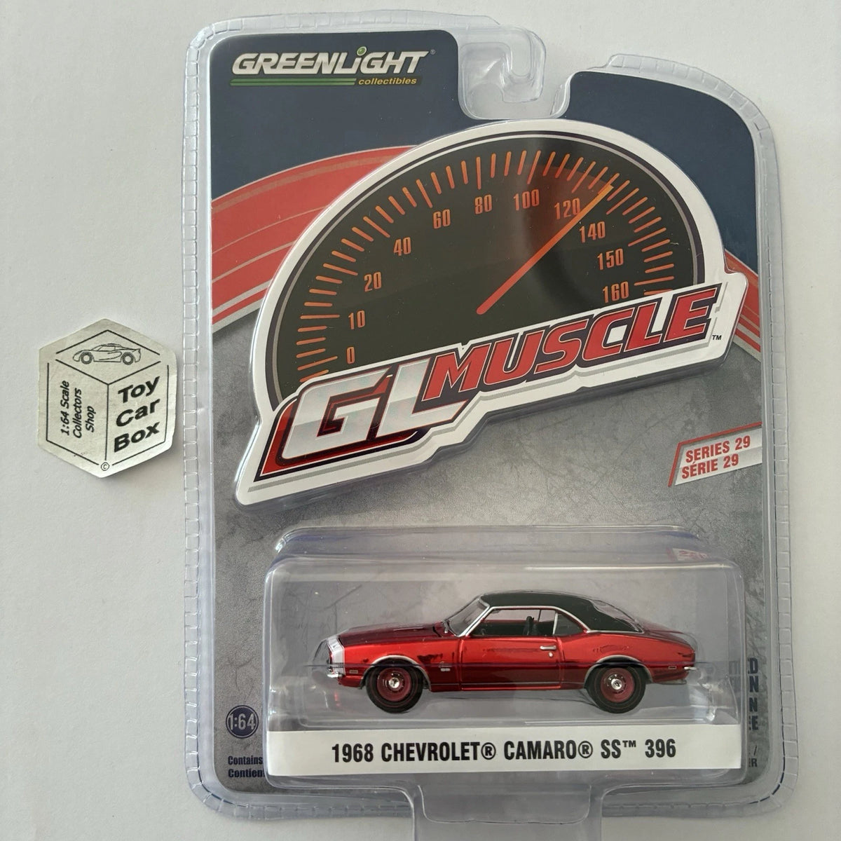 GREENLIGHT - 1968 Chevy Camaro SS 396 (Chrome Chase - GL Muscle Series 29) J45g