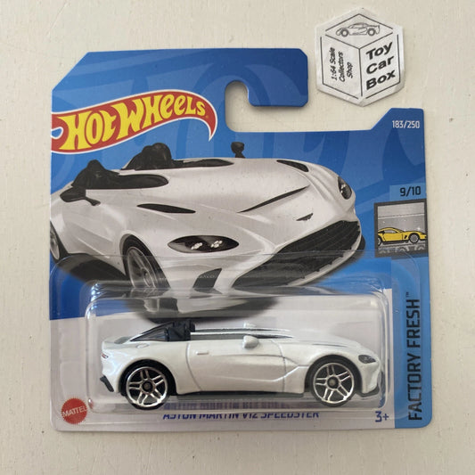 2022 HOT WHEELS #183 - Aston Martin V12 Speedster (White - Short Card) C00