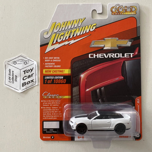 2022 JOHNNY LIGHTNING -‘13 Chevy Camaro ZL1 (White - Classic Gold Release 1) L00