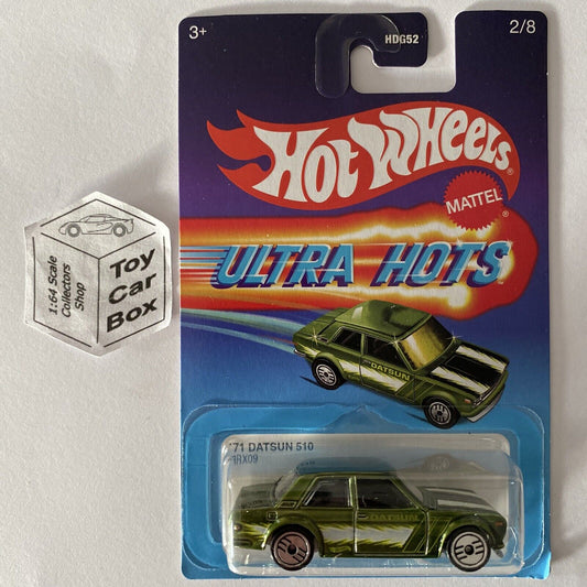 2024 HOT WHEELS Ultra Hots #2 - ‘71 Datsun 510 (Green - Metal Base) E40