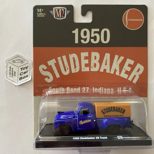 M2 MACHINES - 1950 Studebaker 2R Truck (Blue - Auto-Drivers R123 - 1:64) L92g