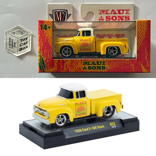 M2 MACHINES - 1956 Ford F-100 Truck (Maui & Sons - Ground Pounders R32) L92g
