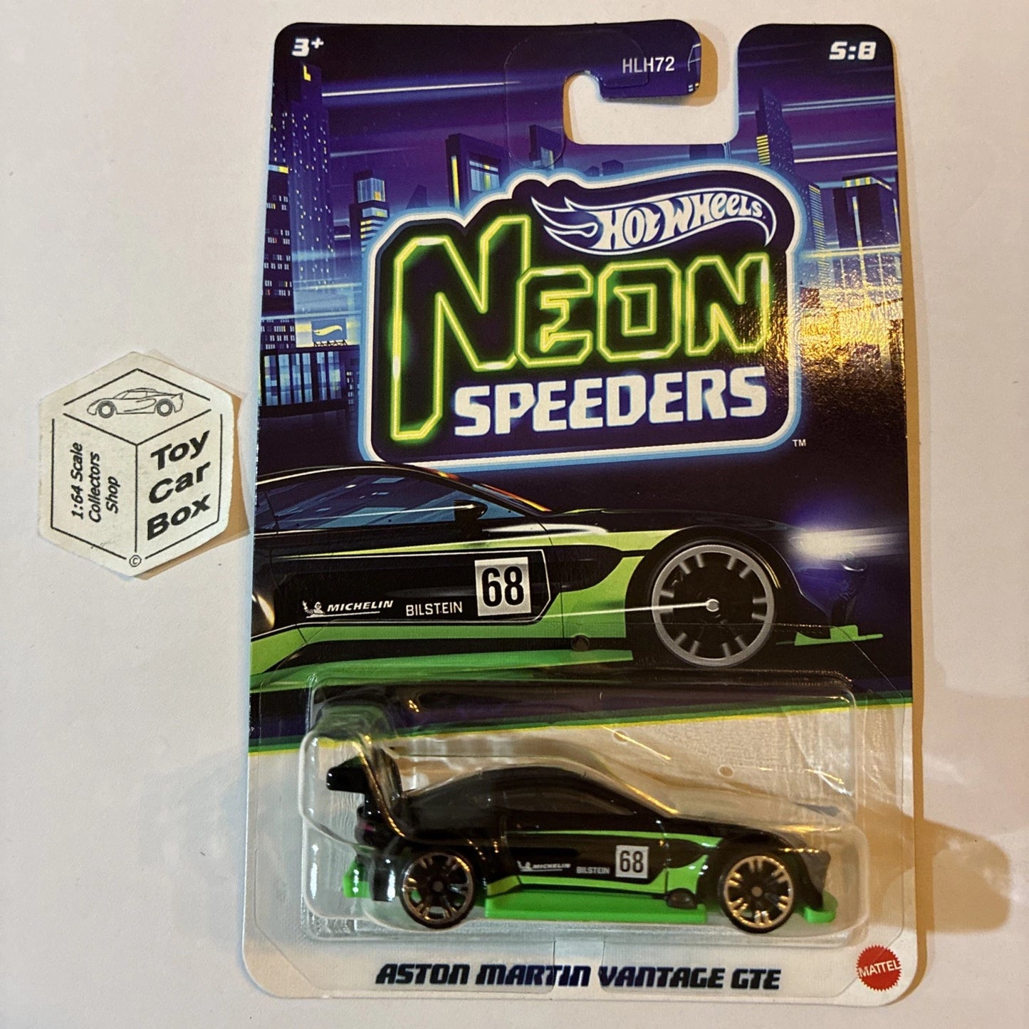 2026 HOT WHEELS Neon Speeders - Aston Martin Vantage GTE (#5 Black ) B70