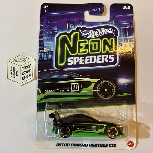 2026 HOT WHEELS Neon Speeders - Aston Martin Vantage GTE (#5 Black ) B70