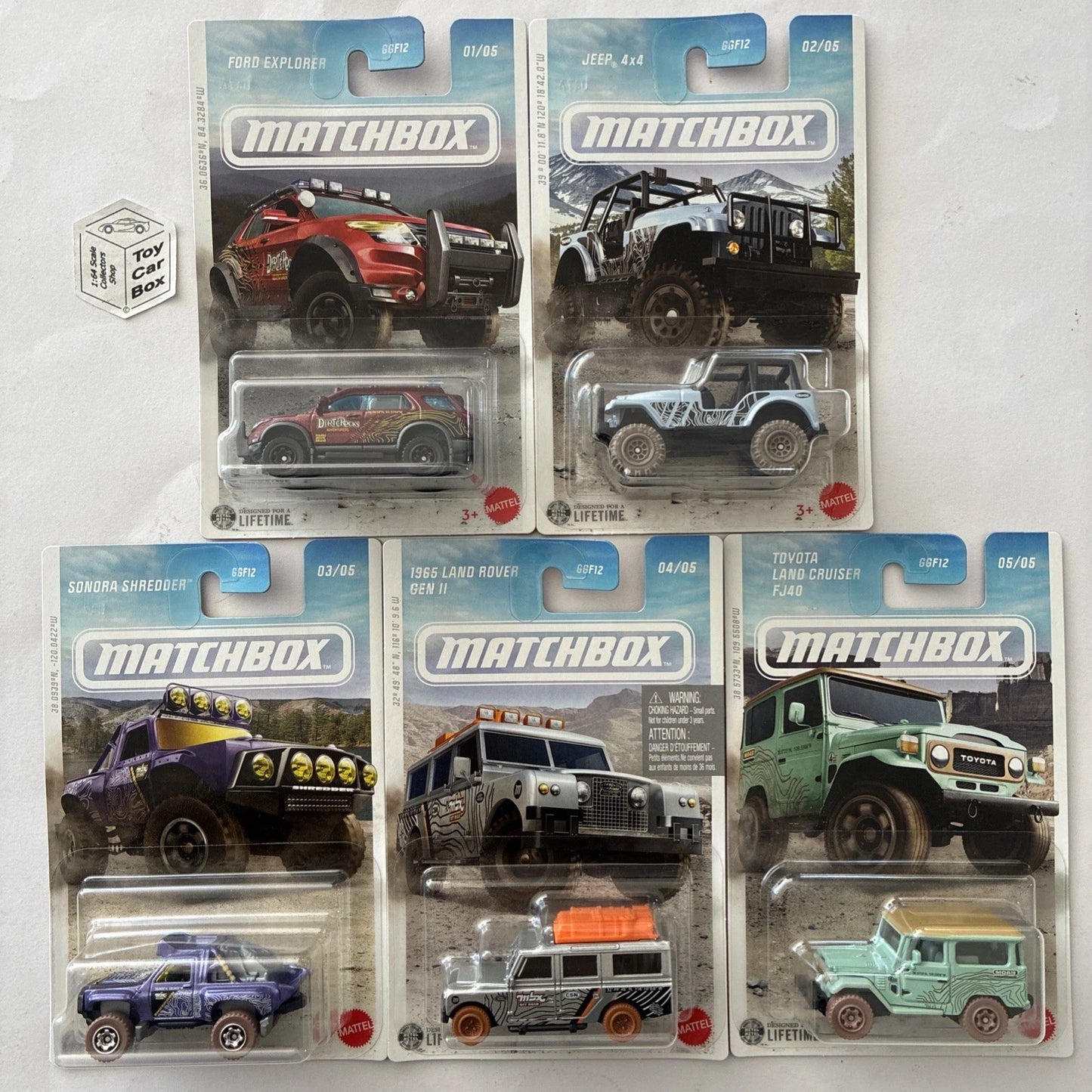 2026 MATCHBOX Themed - Rally Series 5 Car Set (Jeep, Toyota & Land Rover) V50