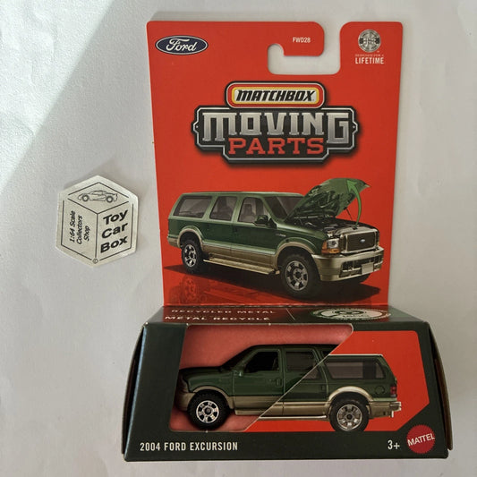 2026 MATCHBOX Moving Parts - 2004 Ford Excursion (Green #41 Opening Hood) F00