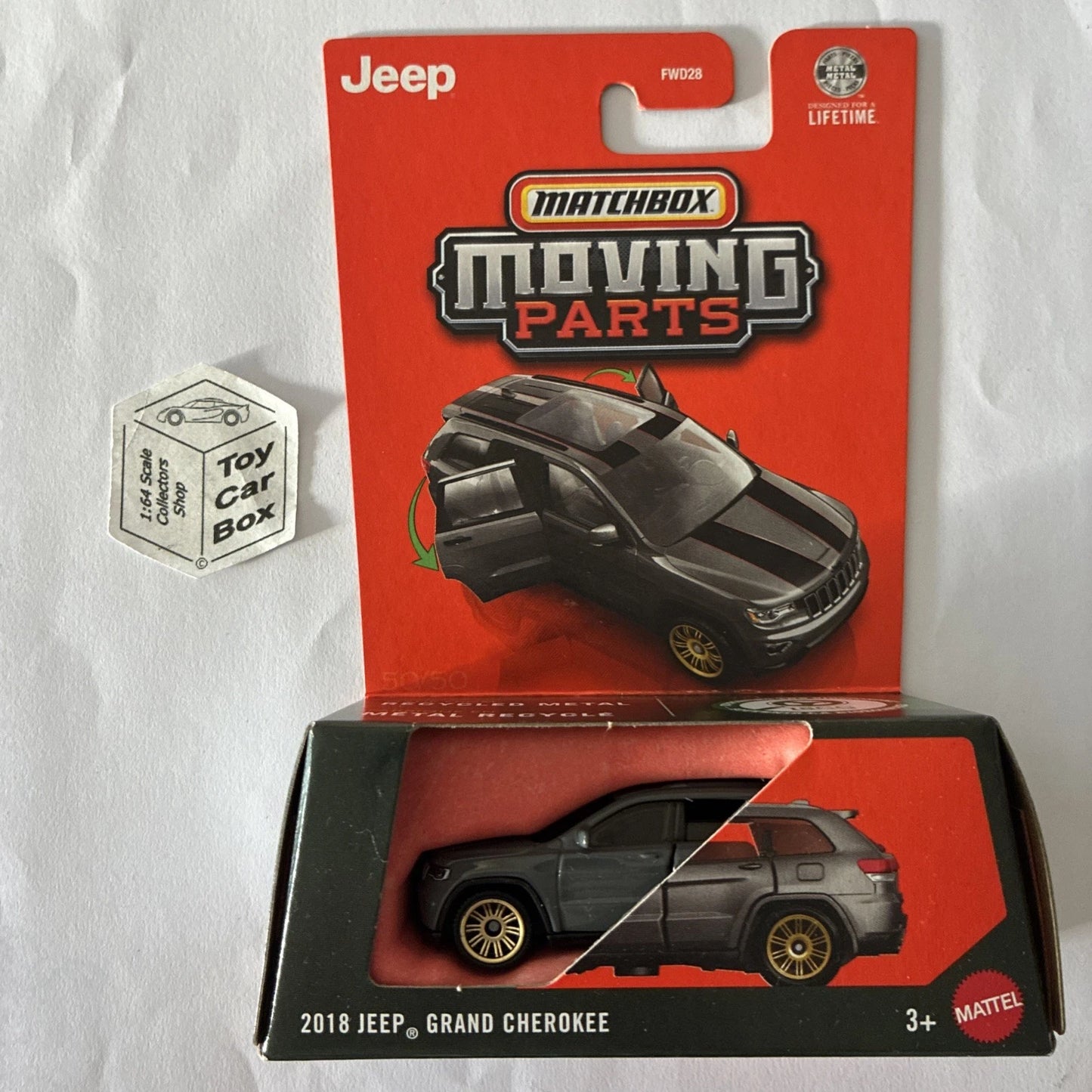 2026 MATCHBOX Moving Parts - 2018 Jeep Grand Cherokee (Grey #50 Opening Doors) F00