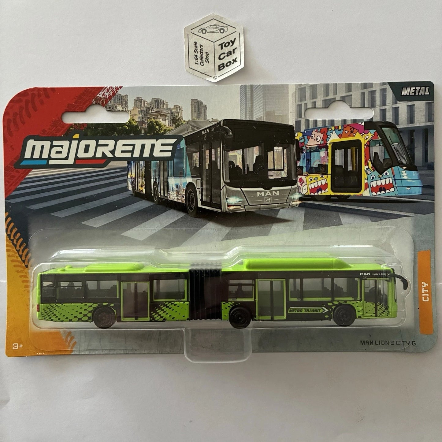 MAJORETTE - MAN Lion S City G Articulated Bus (Green - Metro Transit Design) K53
