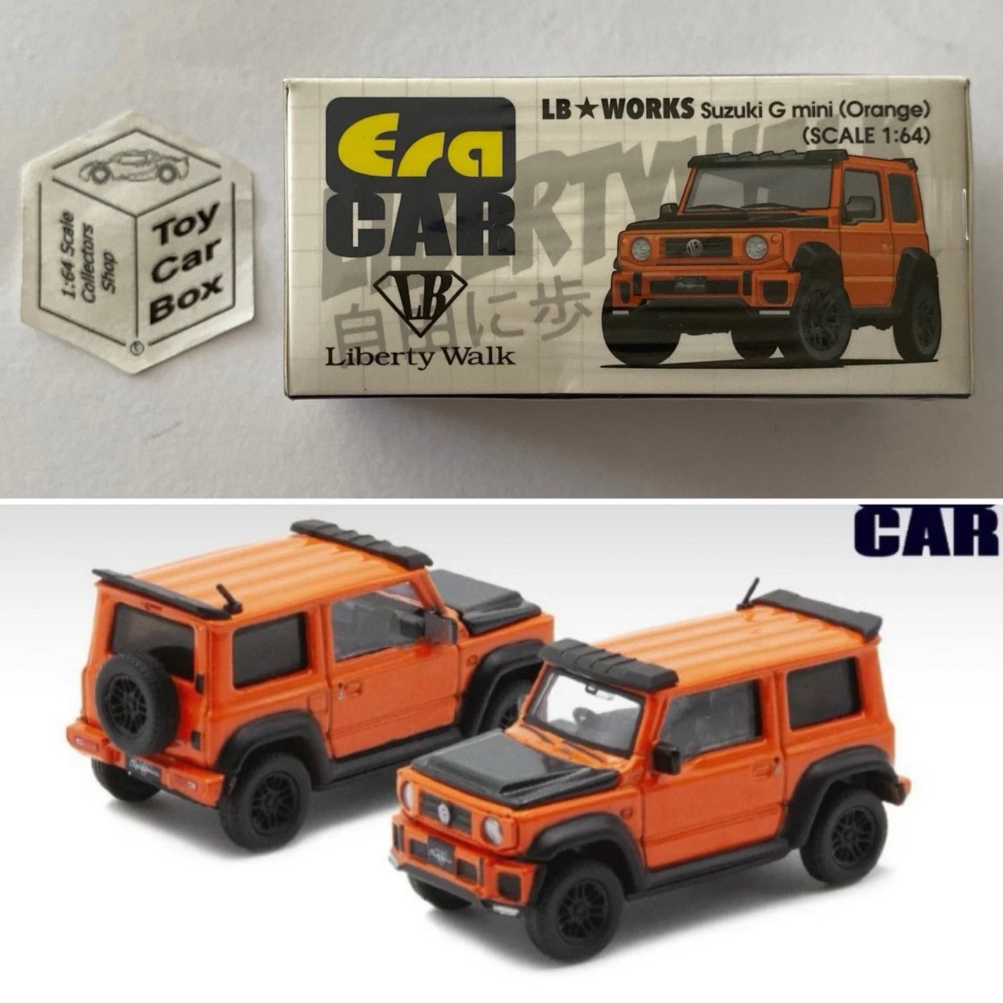 ERA CAR - Suzuki Jimny G Mini LB Works (1:64 Scale - Orange - Boxed) K00g