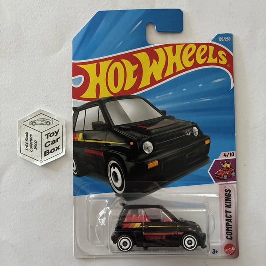 2026 HOT WHEELS #105 - '85 Honda City Turbo II (Black #4 Compact Kings - Long Card) B00