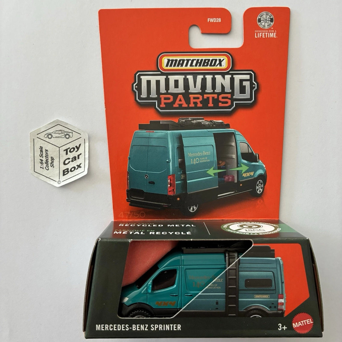 2026 MATCHBOX Moving Parts - Mercedes-Benz Sprinter (Aqua #47 Sliding Door) F00