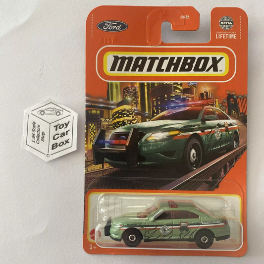 2024 MATCHBOX #64 - Ford Police Interceptor (Green - Long Card) B53