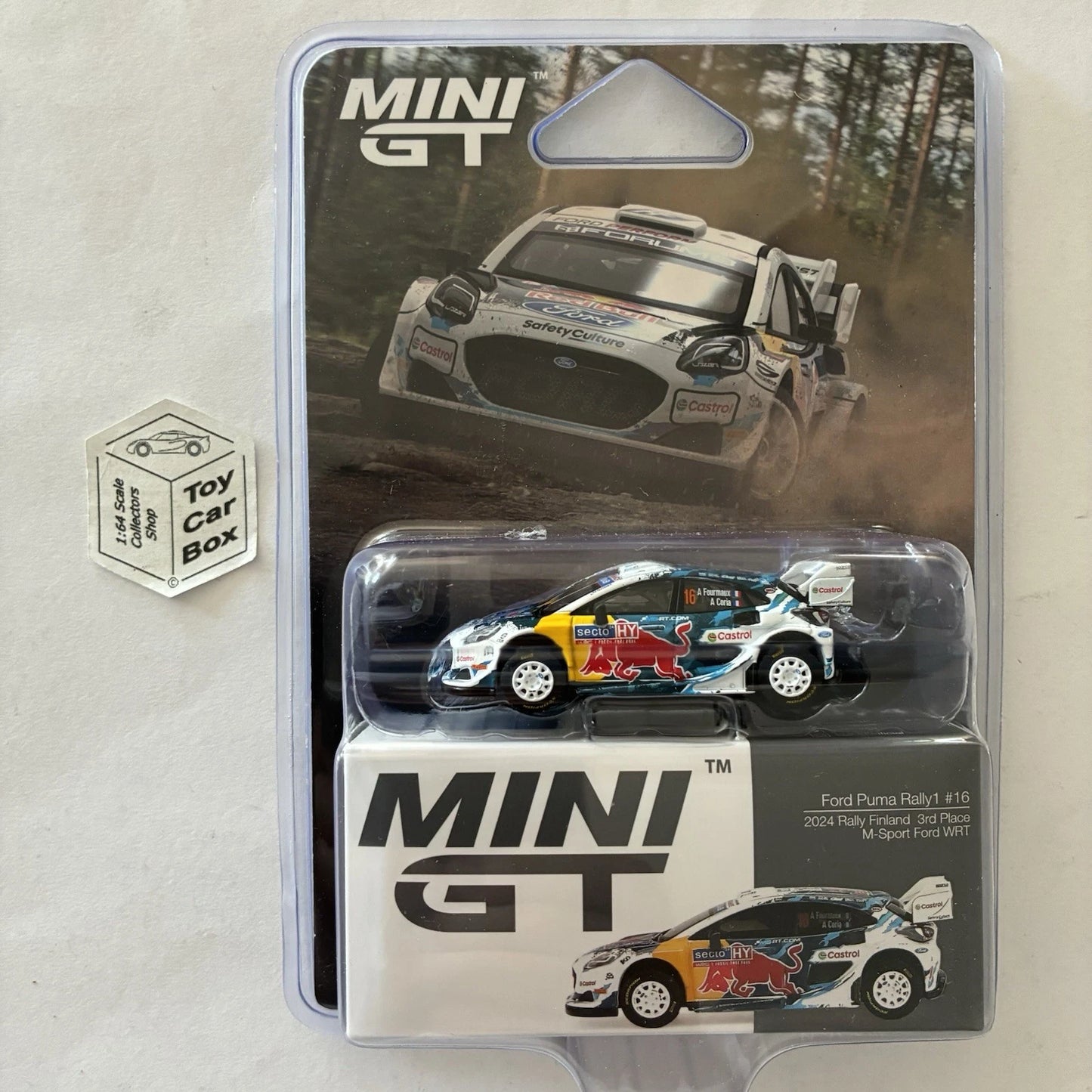 Mini GT #1074 - Ford Puma Rally1 #16 (2024 Rally Finland - M-Sport Ford WRT) Tg
