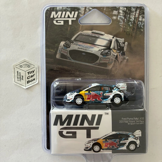 Mini GT #1074 - Ford Puma Rally1 #16 (2024 Rally Finland - M-Sport Ford WRT) Tg