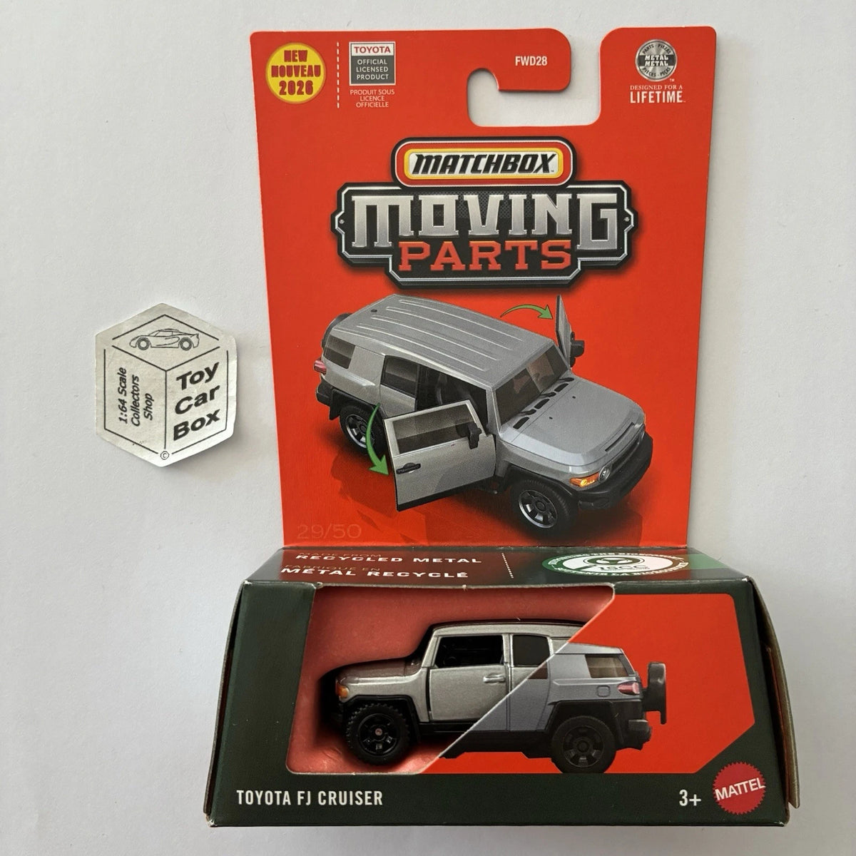 2026 MATCHBOX Moving Parts - Toyota FJ Cruiser (Silver #29 Opening Doors) F00