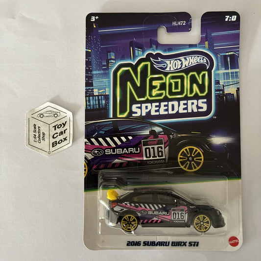 2026 HOT WHEELS Neon Speeders - 2016 Subaru WRX Sti (#7 Black ) B70