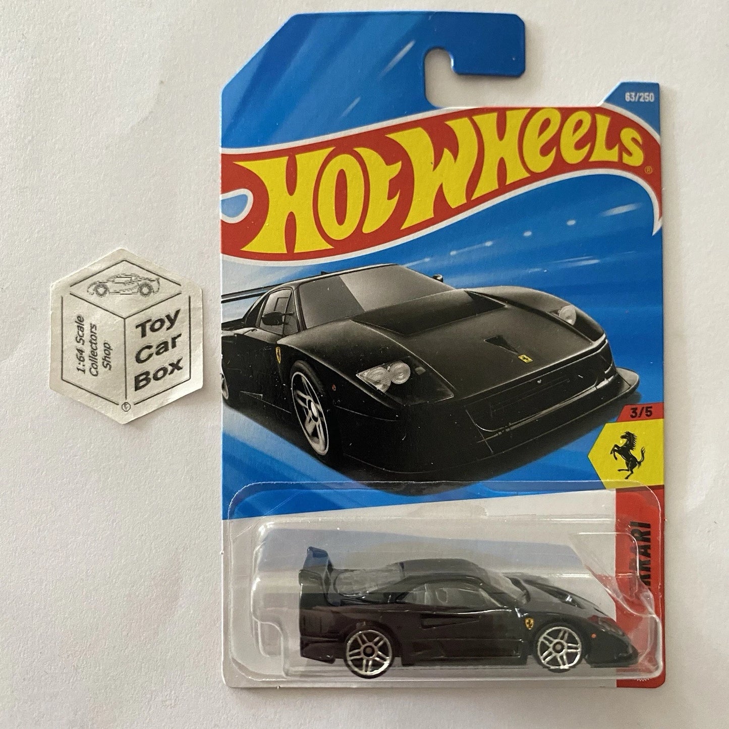 2026 HOT WHEELS #63 - Ferrari F40 Competizione (Black #3 Ferrari -Long Card) A80