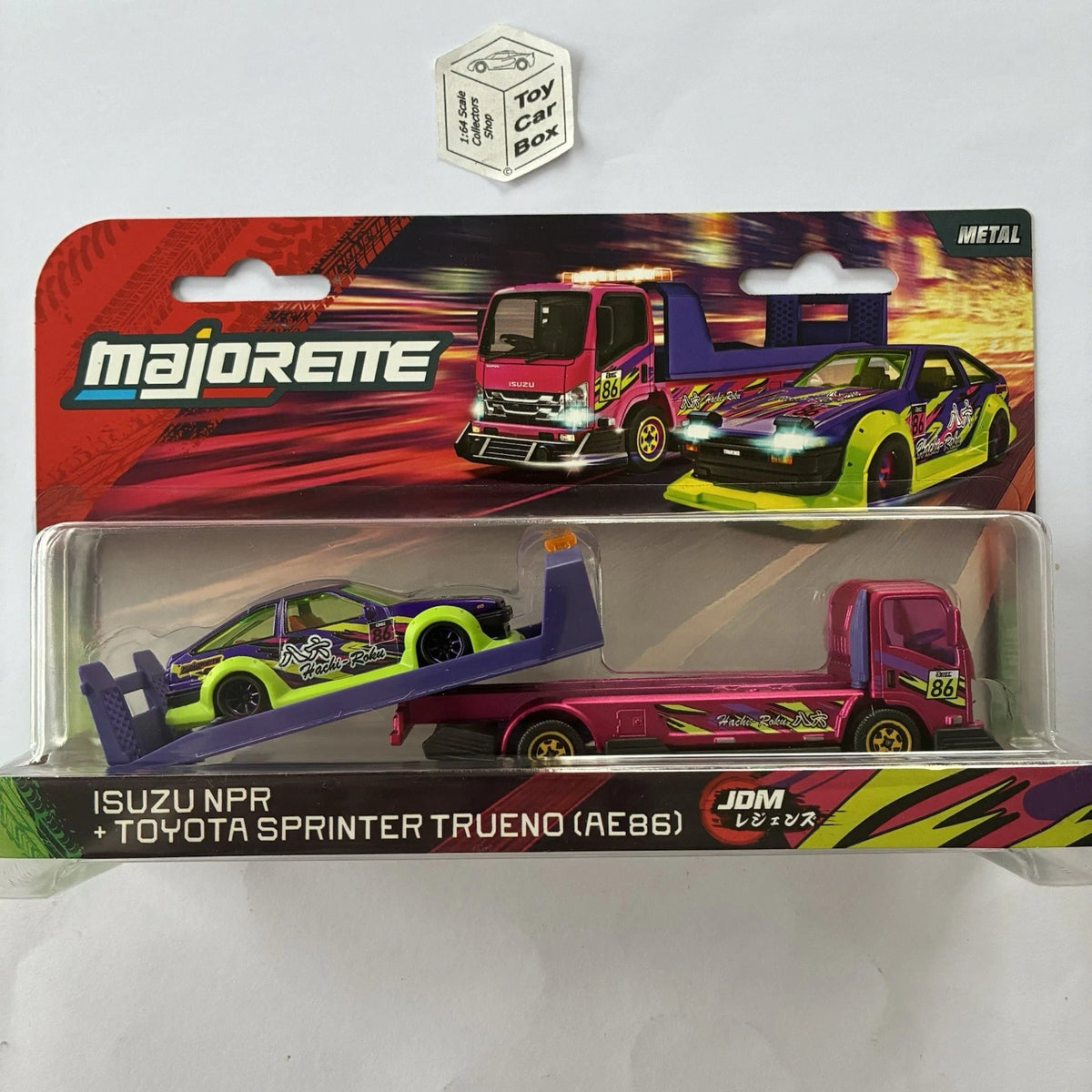 MAJORETTE JDM Transporter - Toyota Sprinter Trueno AE86 & Isuzu NPR (Tuners) Q33