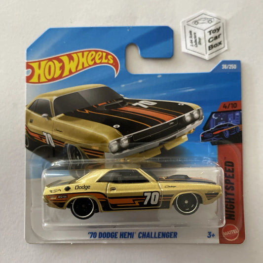 2026 HOT WHEELS #36 - ‘70 Dodge Hemi Challenger (Gold #4 Nightspeed - Short) C00