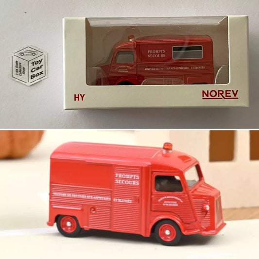 NOREV 1:64 Scale* - 1969 Citroen Type H Van (Red ‘Fire Truck’ - Boxed) F75g