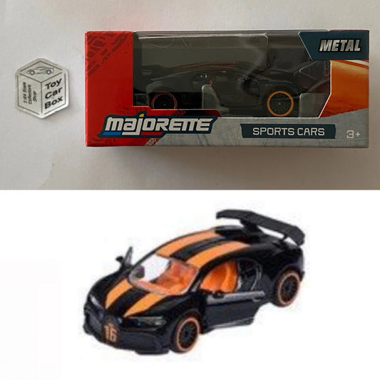 MAJORETTE - Bugatti Chiron Pur Sport (Black - Sports Cars Box) 1/64 Scale* - E38