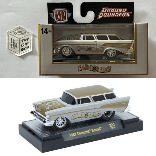 M2 MACHINES - 1957 Chevy Nomad (Golden Clover - Ground Pounders R31) L92g