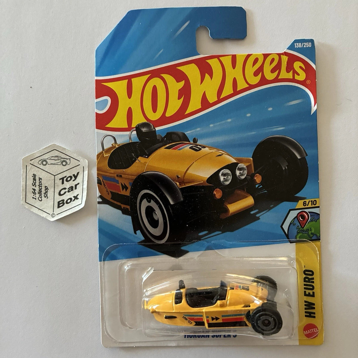 2026 HOT WHEELS #138 - Morgan Super 3 (Yellow #6 HW Euro - Long Card) A44