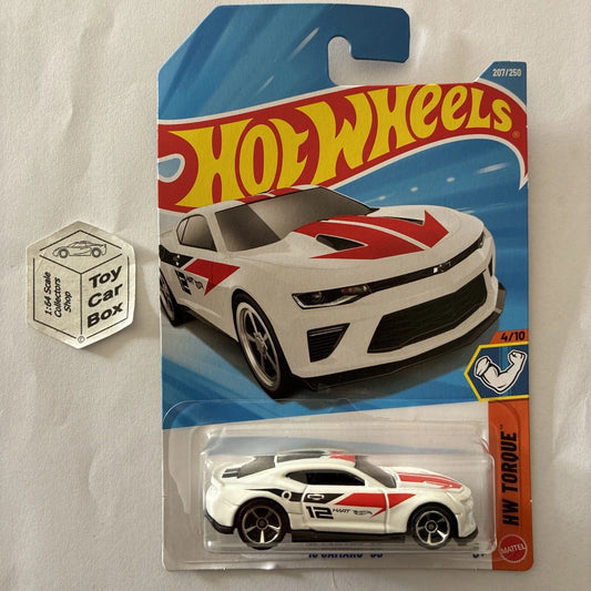 2026 HOT WHEELS #207 - ‘18 Camaro SS (White #4 HW Torque - Long Card) A80