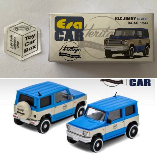 ERA CAR - Suzuki Jimny Heritage KLC Go West (1:64 Scale - Blue - Boxed) K00g
