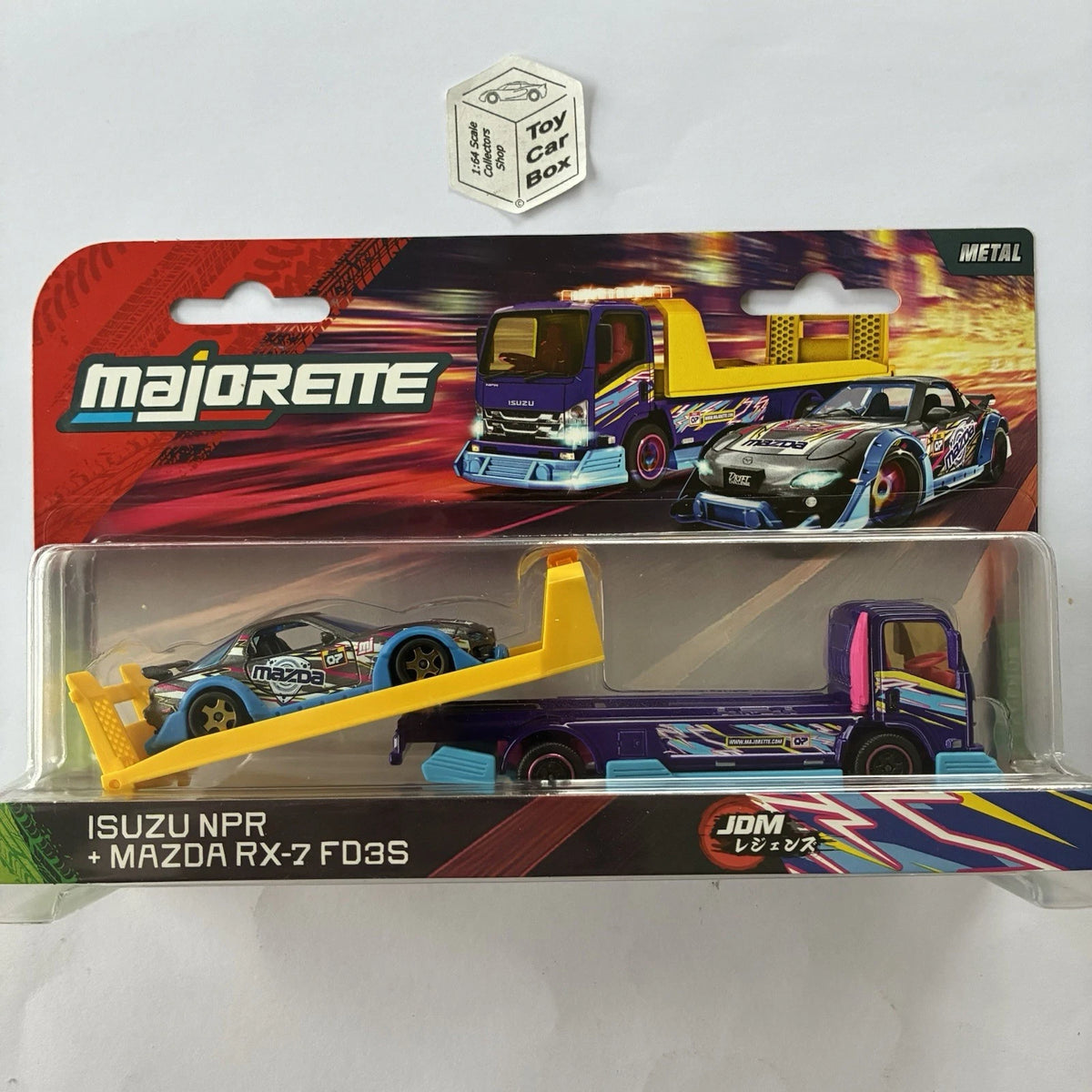MAJORETTE JDM Transporter - Mazda RX-7 FD3S & Isuzu NPR (Tuners - 1/64*) Q33
