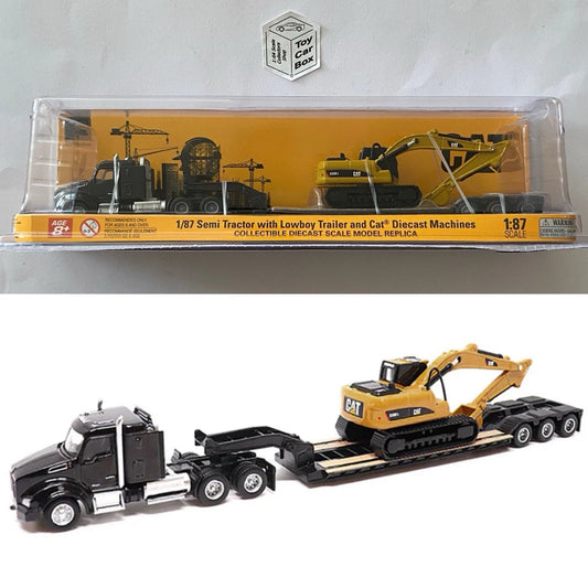 DM - Kenworth T880s Tandem Tractor & Trailer & CAT Excavator (1:87 Scale) S75